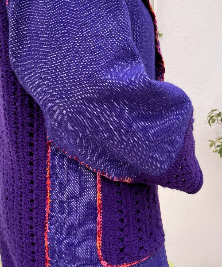 Gilet Mauve avec des détails en crochet