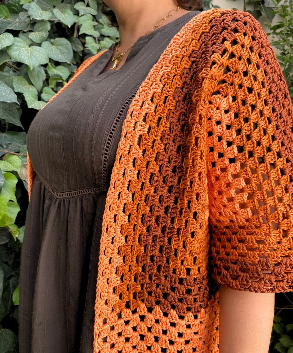 Gilet Orange en Crochet