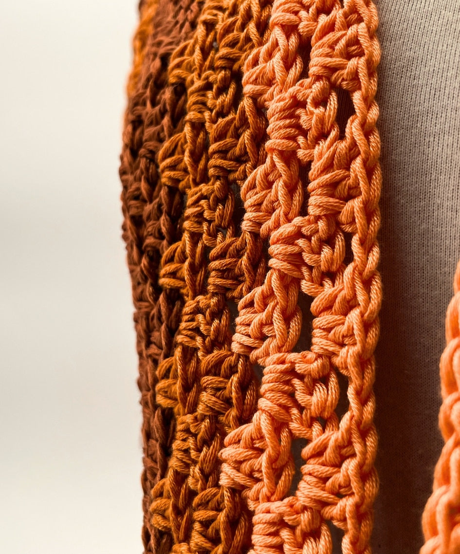 Gilet Orange en Crochet