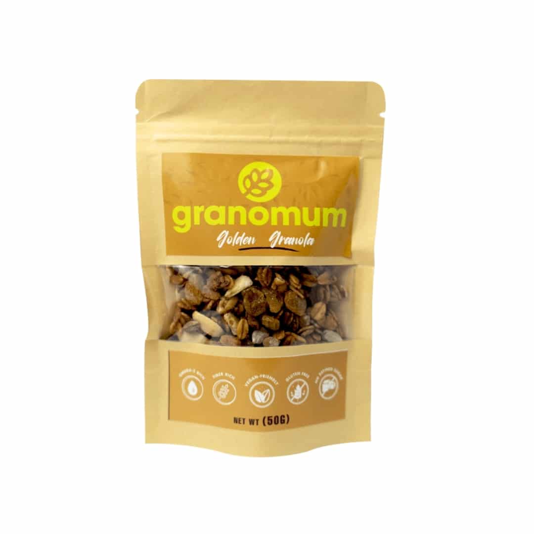 Granola golden 100% naturel (Végan, sans gluten, sans sucre raffiné)