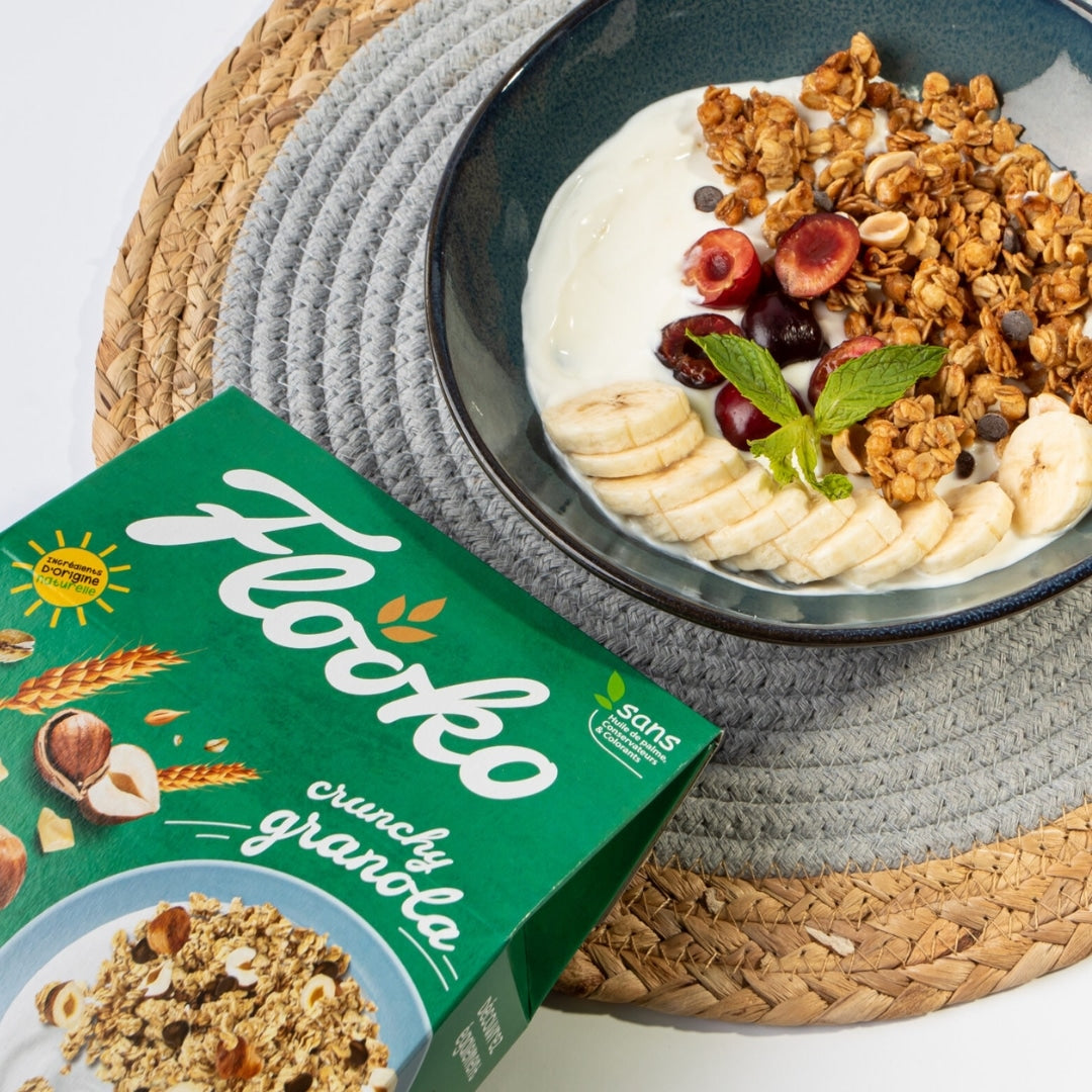 Granola crunchy au chocolat et Aux noisettes grillées