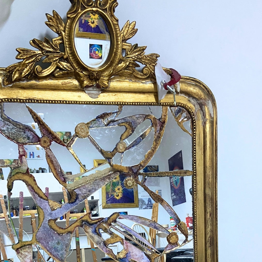 Miroir ancien upcyclé : Élégance intemporelle pour votre déco