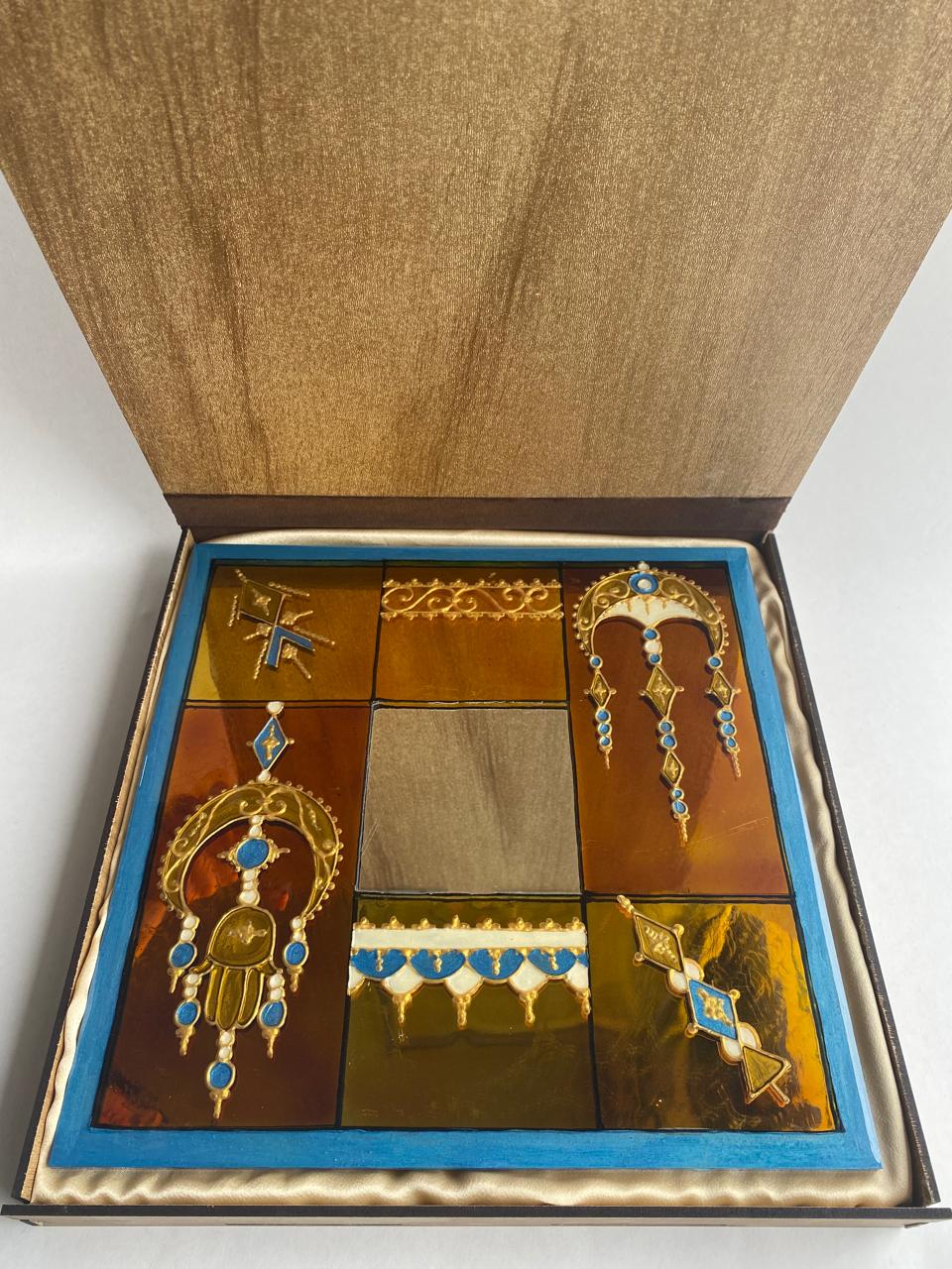 Box Miroir Décoratif 25 cm - Élégance Artisanale Unique