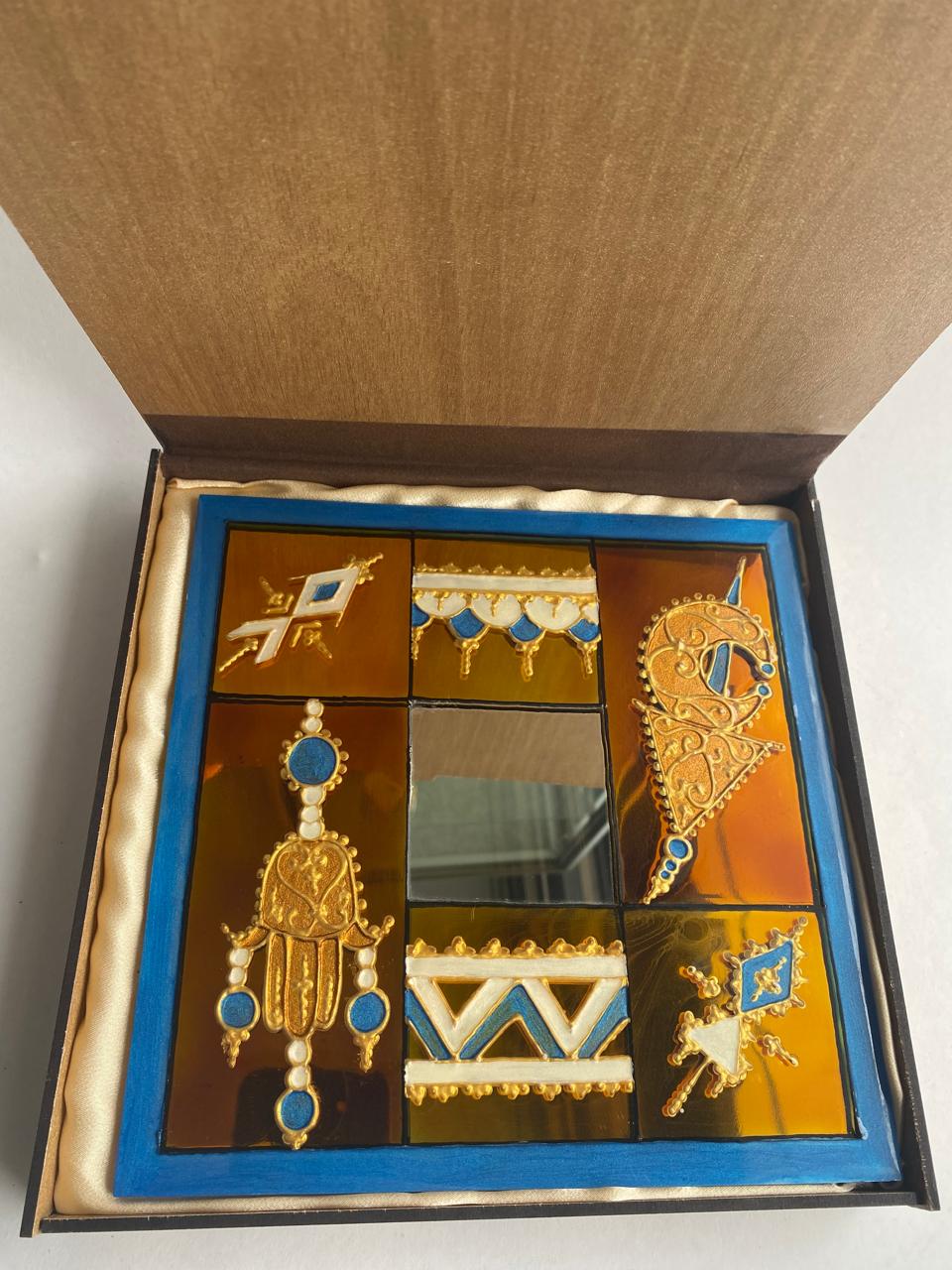 Box Miroir Décoratif 20 cm - Élégance Artisanale Unique
