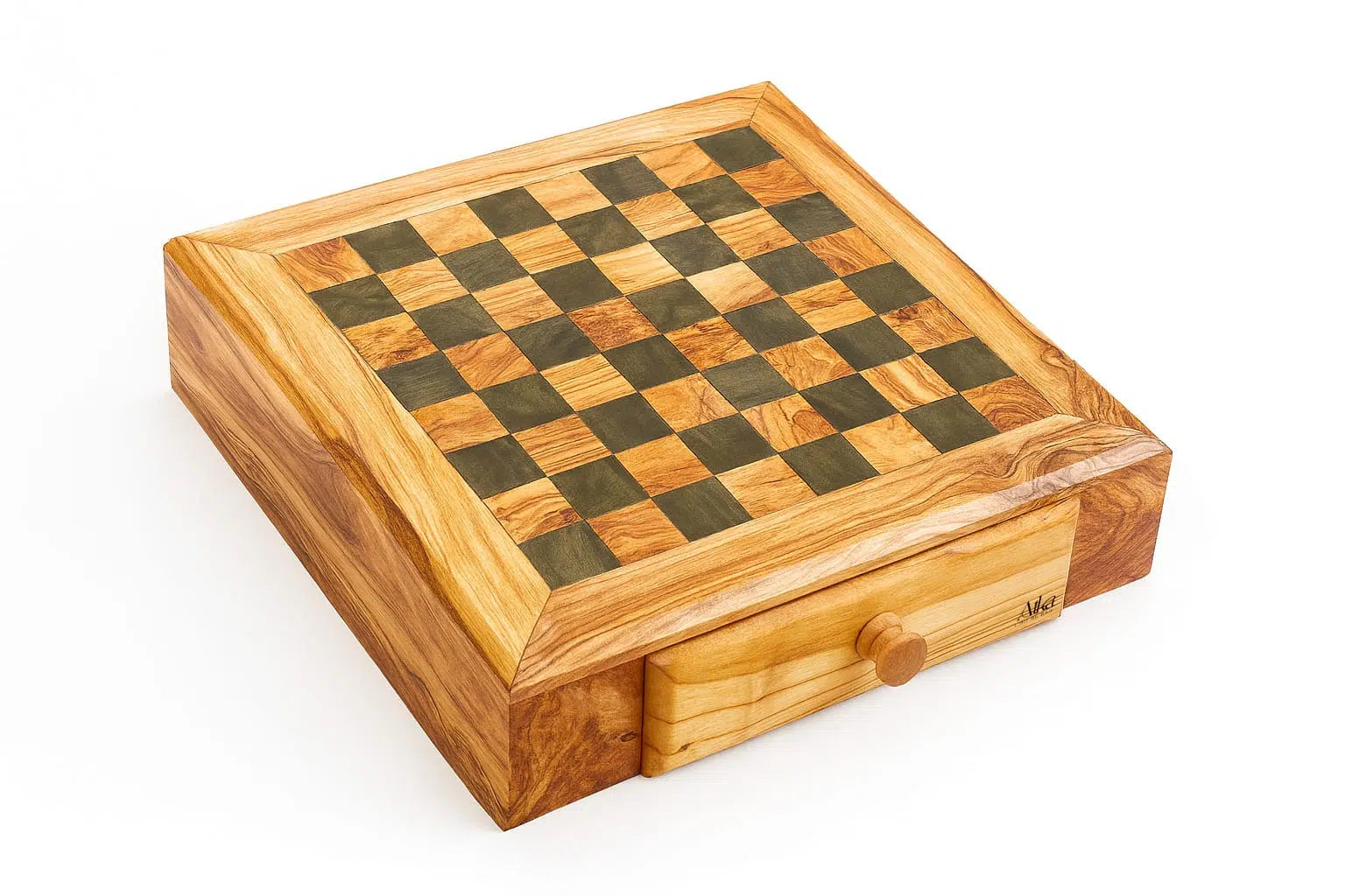 Échiquier en Bois d'Olivier Unique - Artisanat Élégant