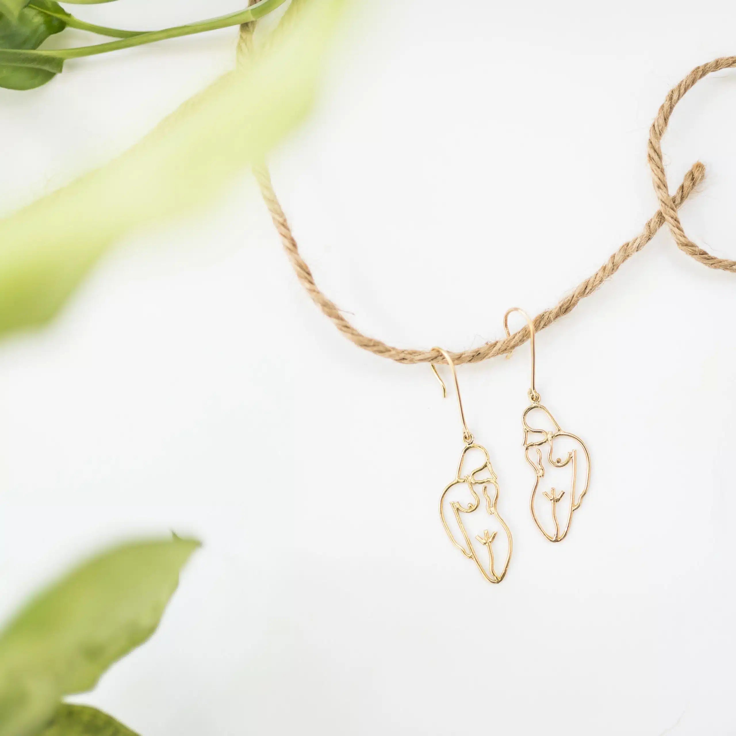 Boucles d'oreilles HER fait main en argent 925