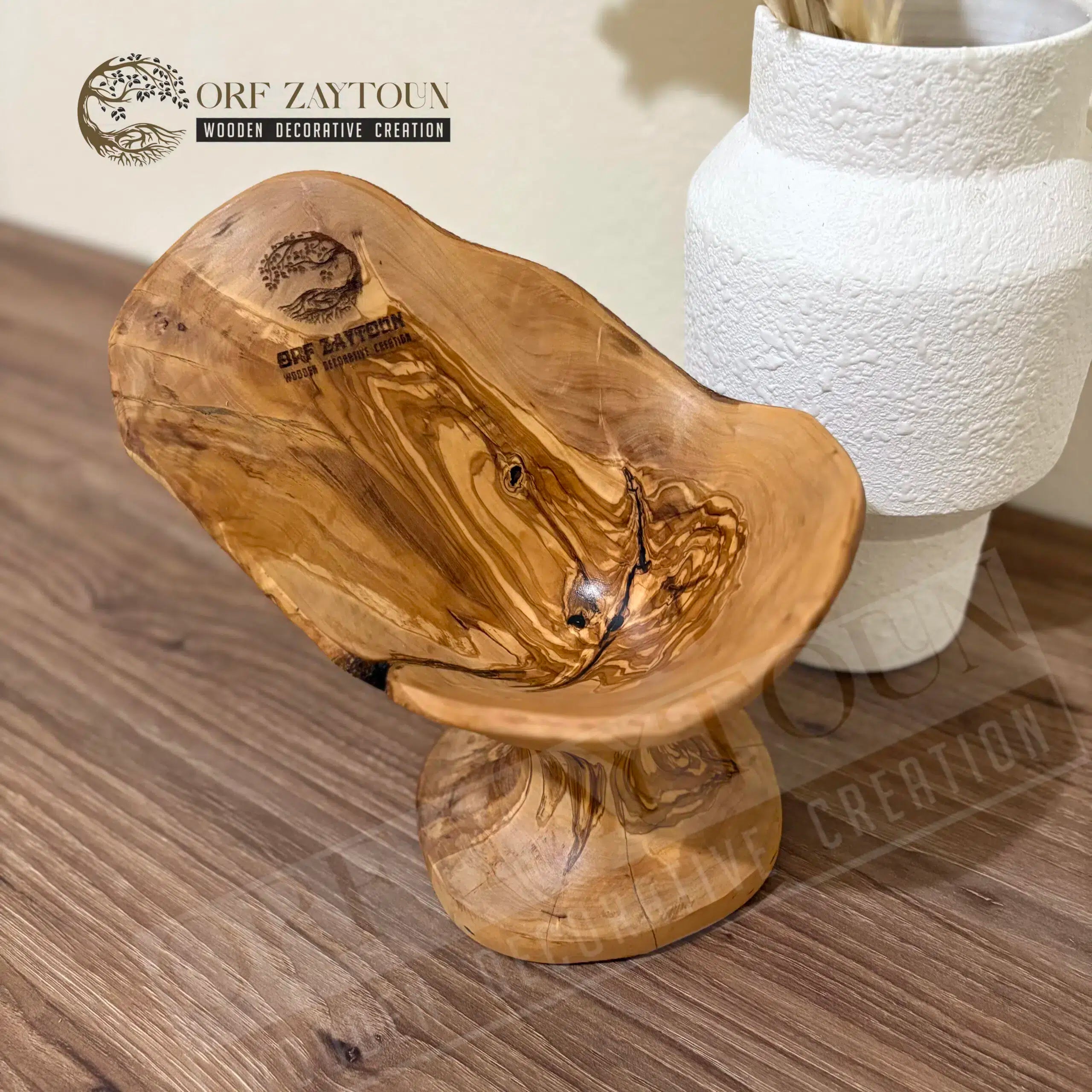 Pièce décorative en bois d’olivier