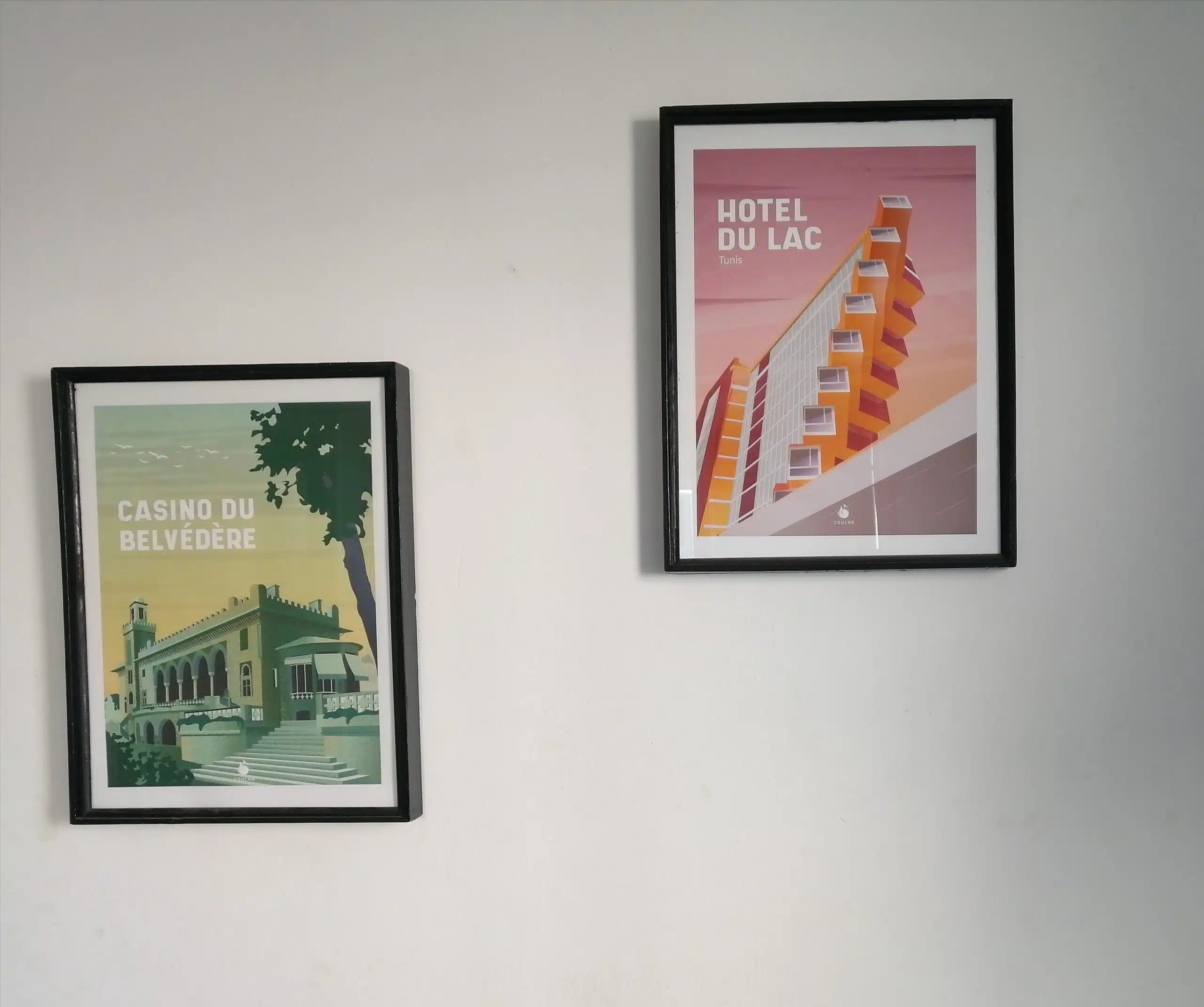 Poster Lieux Célèbres En Tunisie "Hotel Du Lac"