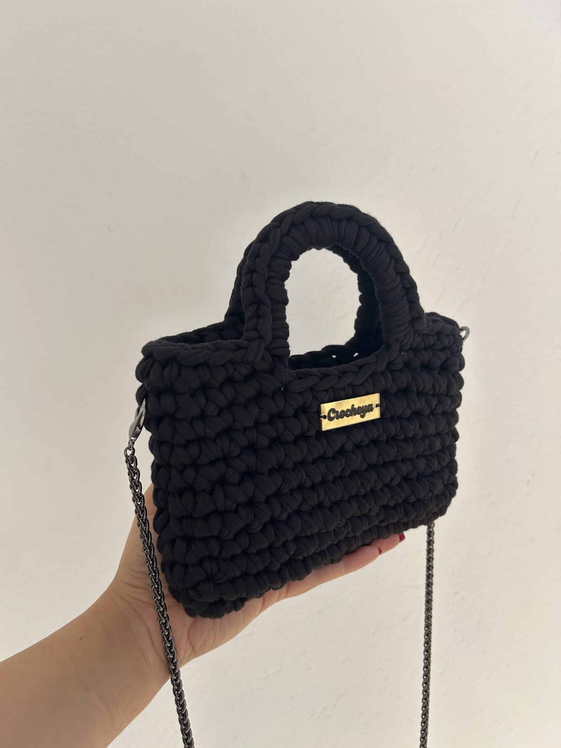 Sac Chat Noir au Crochet – Fait Main