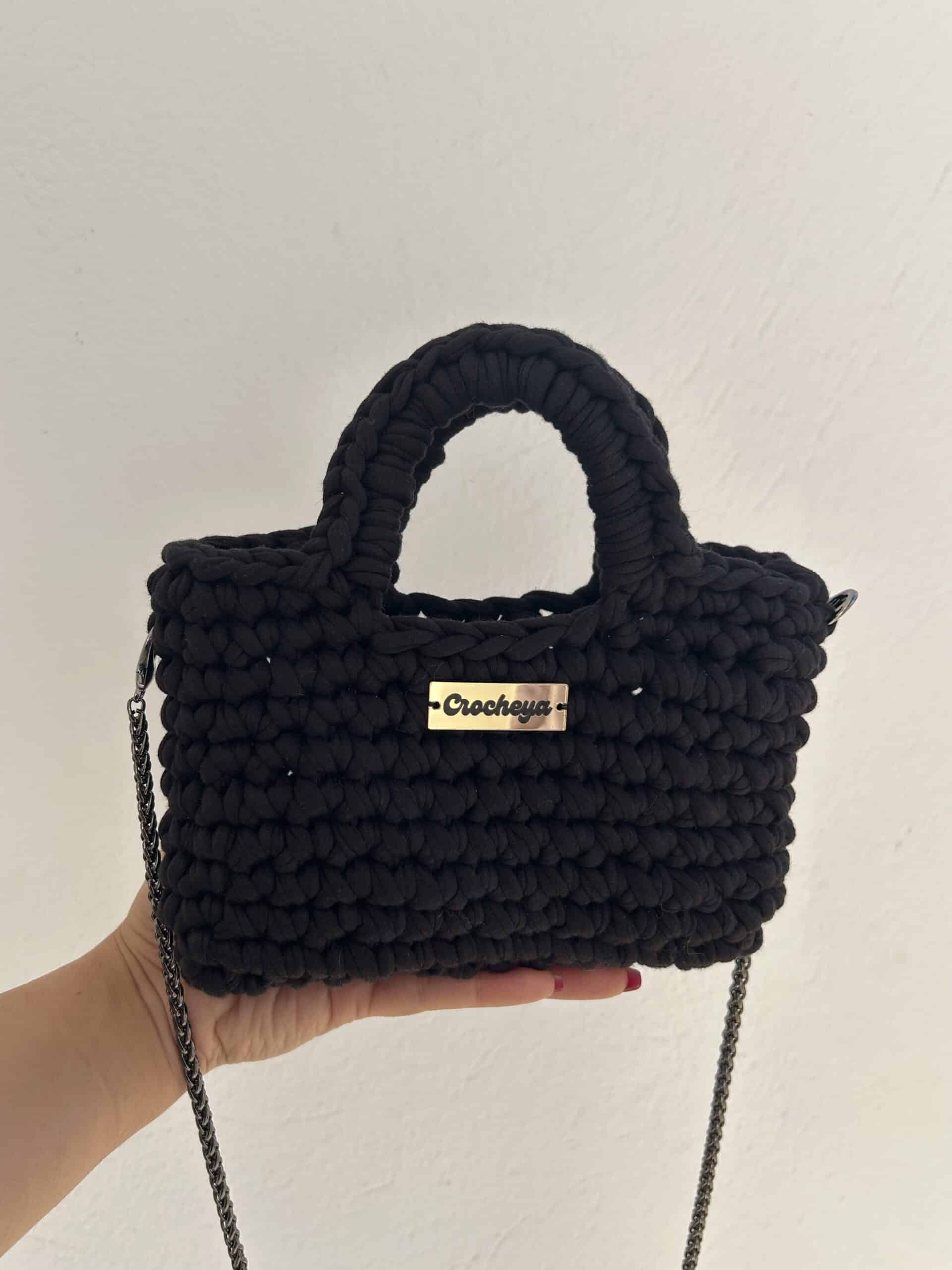 Sac Chat Noir au Crochet – Fait Main
