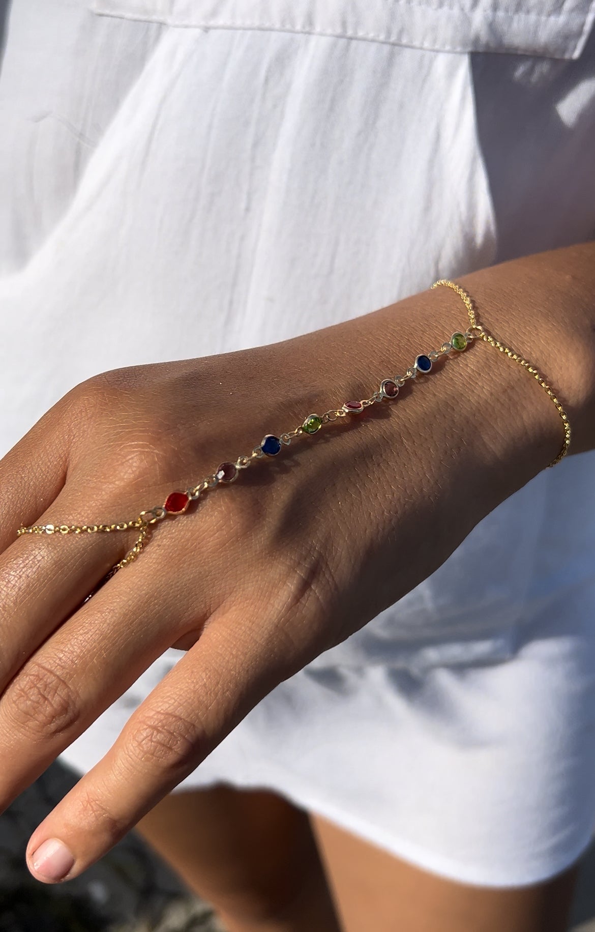 Chaine de main avec couleurs en acier inoxydable