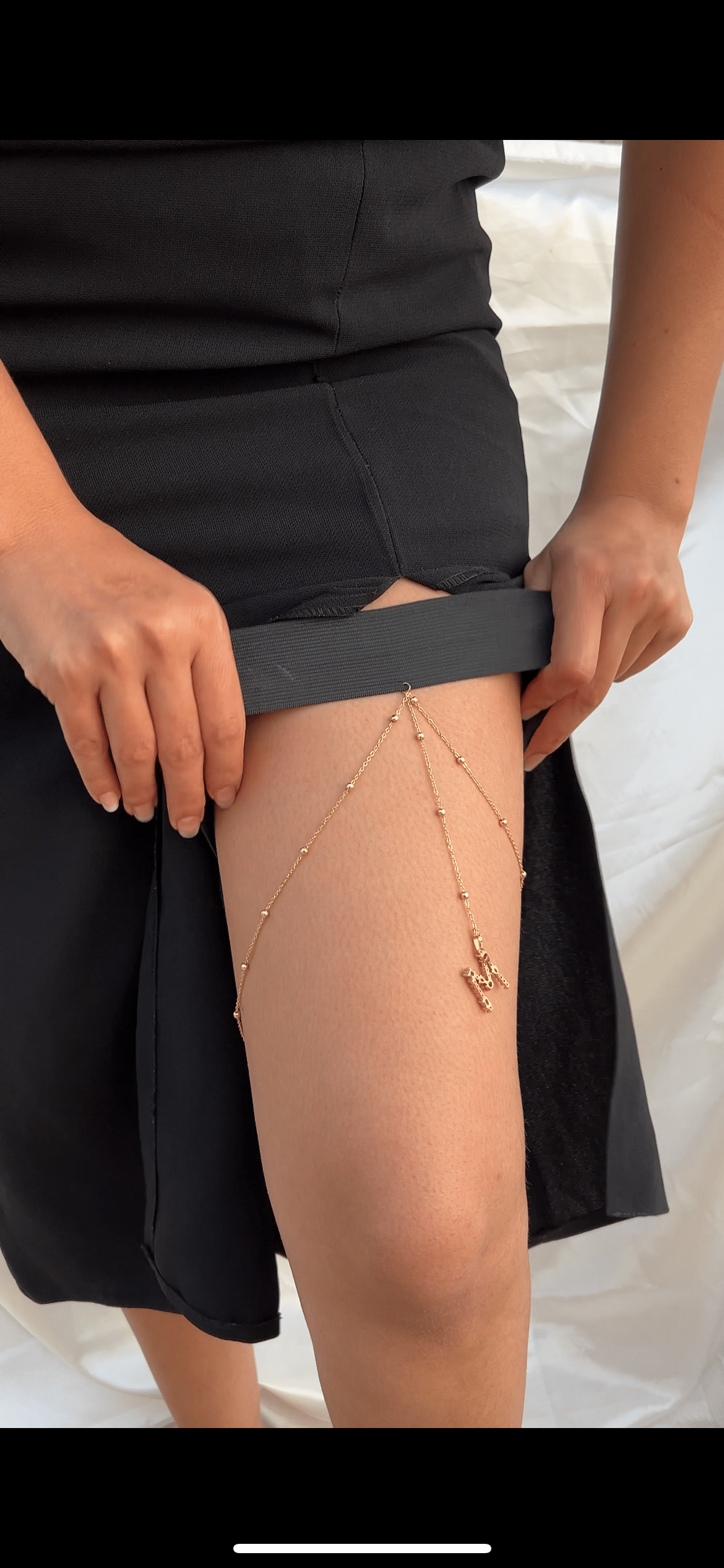 Chaîne de jambe en acier inoxydable avec initial - Thigh Chain Initial