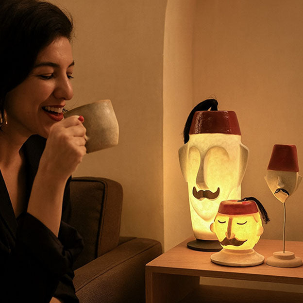 "Si Moustache" - Déco portrait sur tige