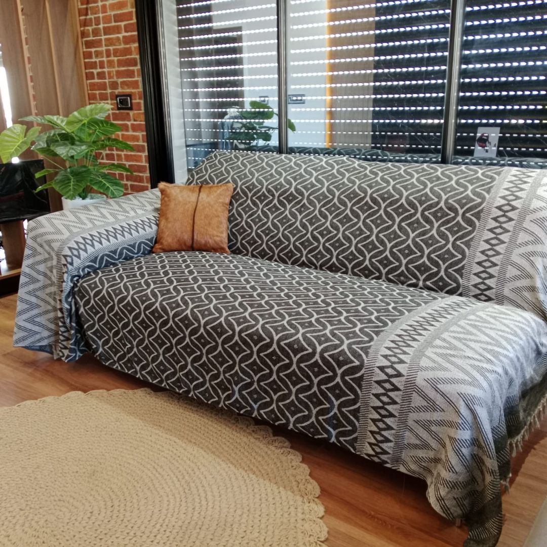 Jeté de salon modèle flotlux 100% coton