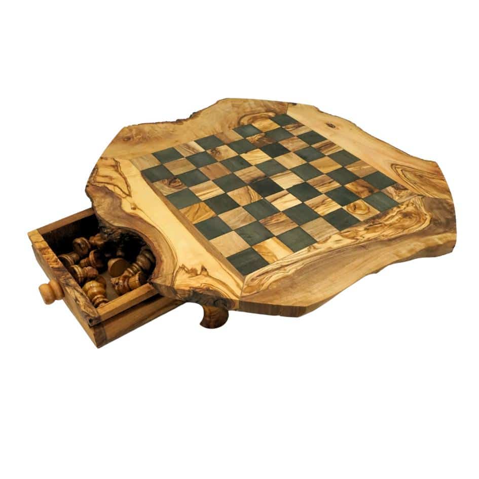 Jeu d'échecs en bois d'olivier