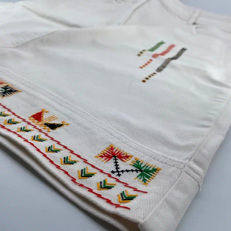 Jupe Brodée Avec des motifs multicouleur
