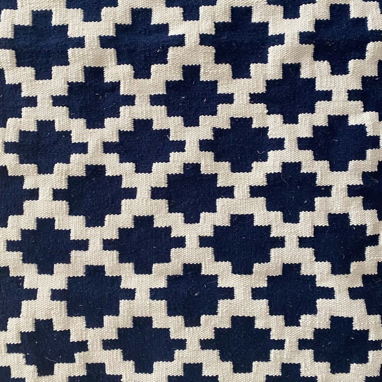 Kilim MOS bicolore en laine – Personnalisable en Coton ou Soie Végétale