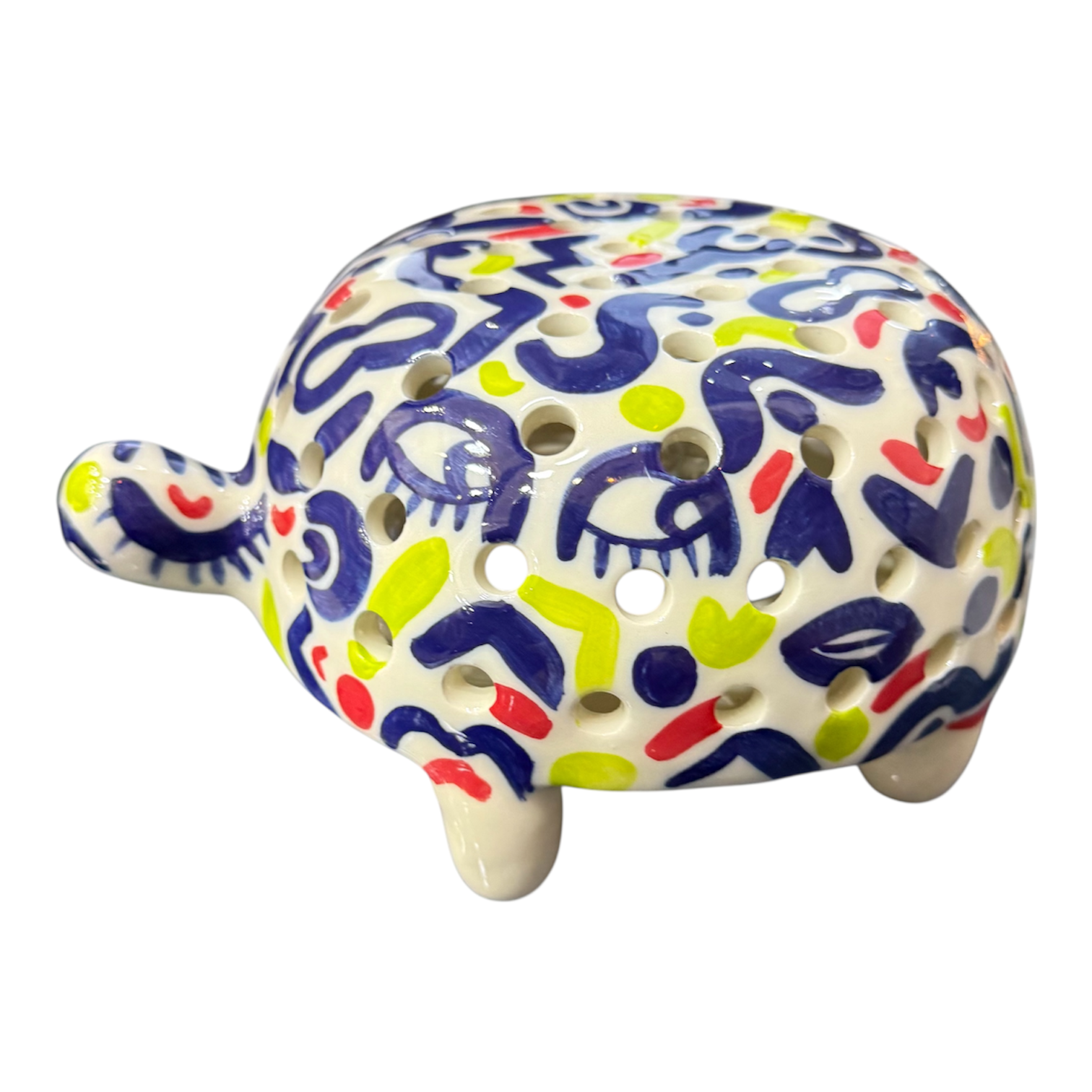 Lampe tortue décorative - Diamètre 20 cm - Pièce unique artistique