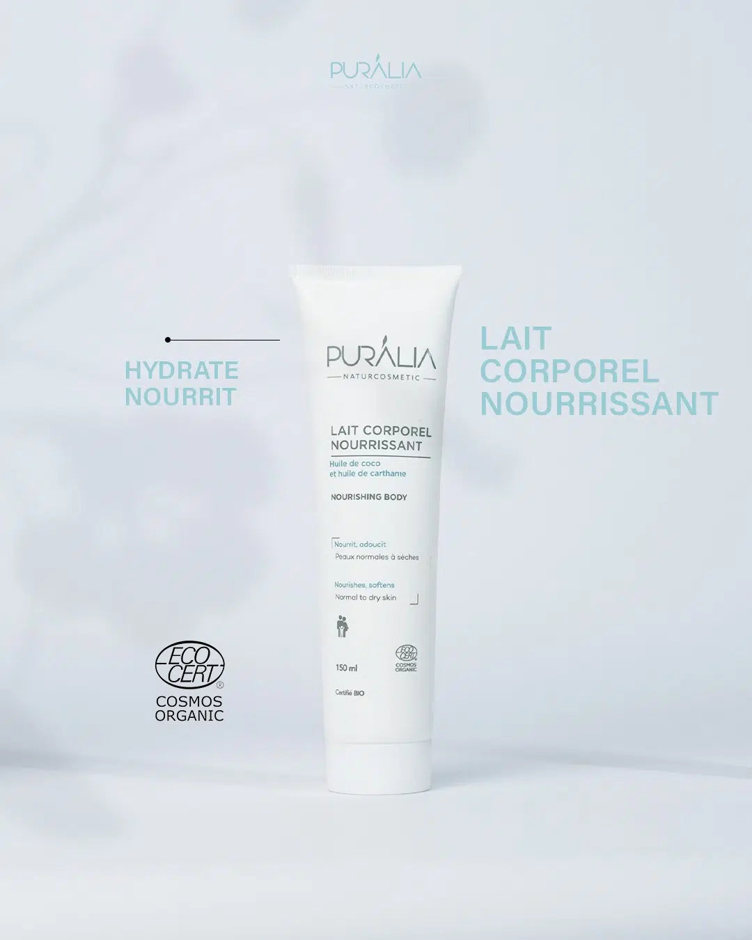 lait corporel bio nourrissant pour une peau douce et hydratée