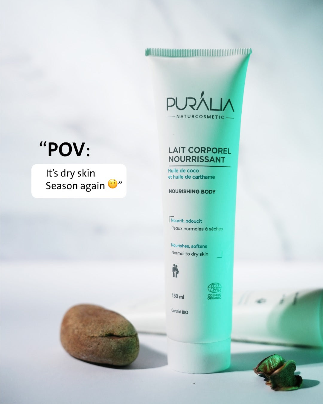 lait corporel bio nourrissant pour une peau douce et hydratée