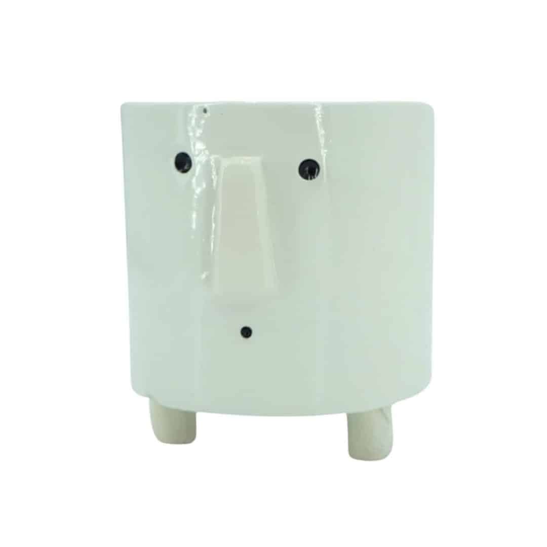 Mini-pot visage en céramique de plante