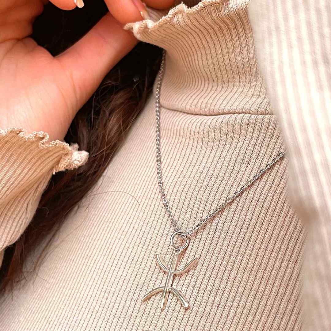 Collier Amazigh lettre Yaz en Argent pour femme