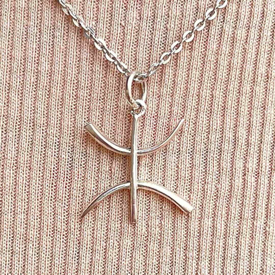 Collier Amazigh lettre Yaz en Argent pour femme