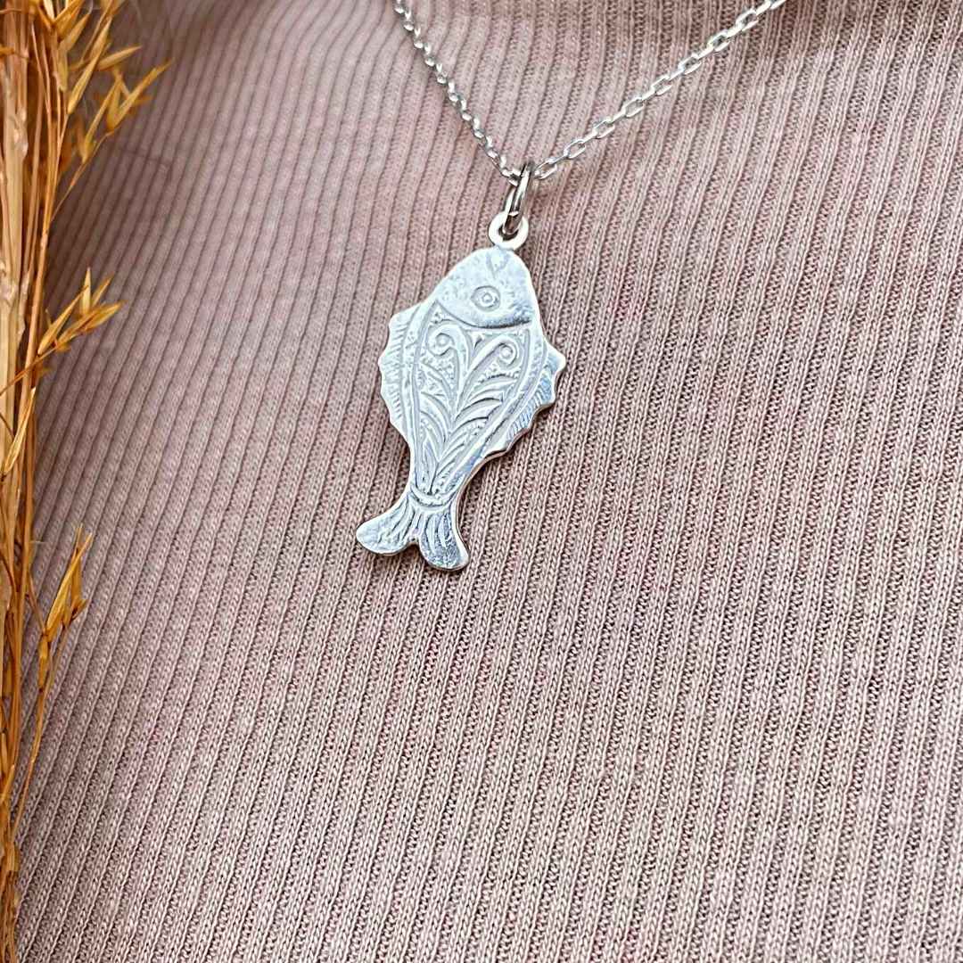 Collier Berbère Artisanal "Poisson" En argent 925