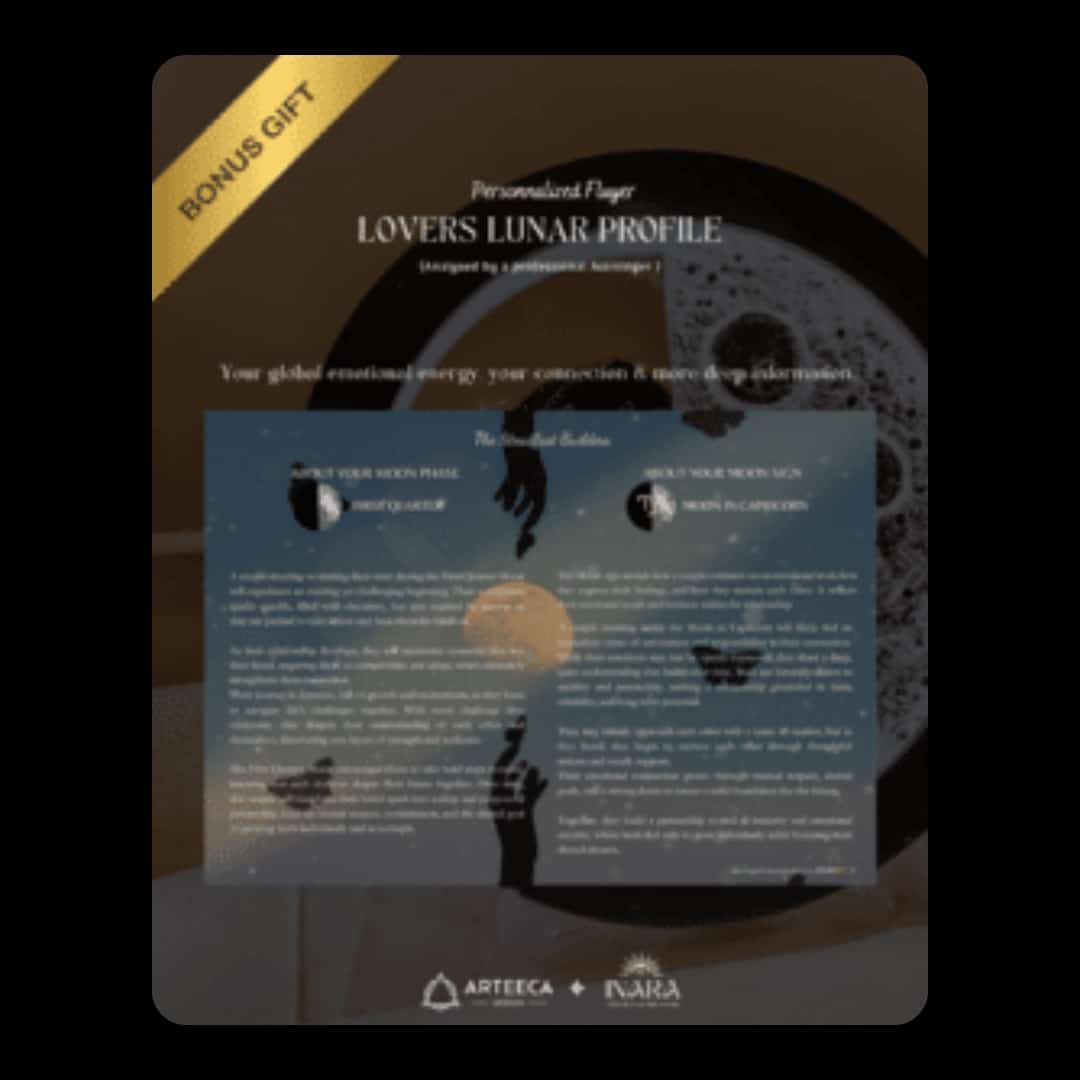 Miroir lunaire personnalisé "Lovers Edition" (35 cm)