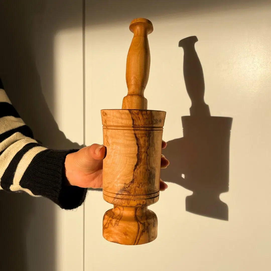 Mortier en bois d'olivier