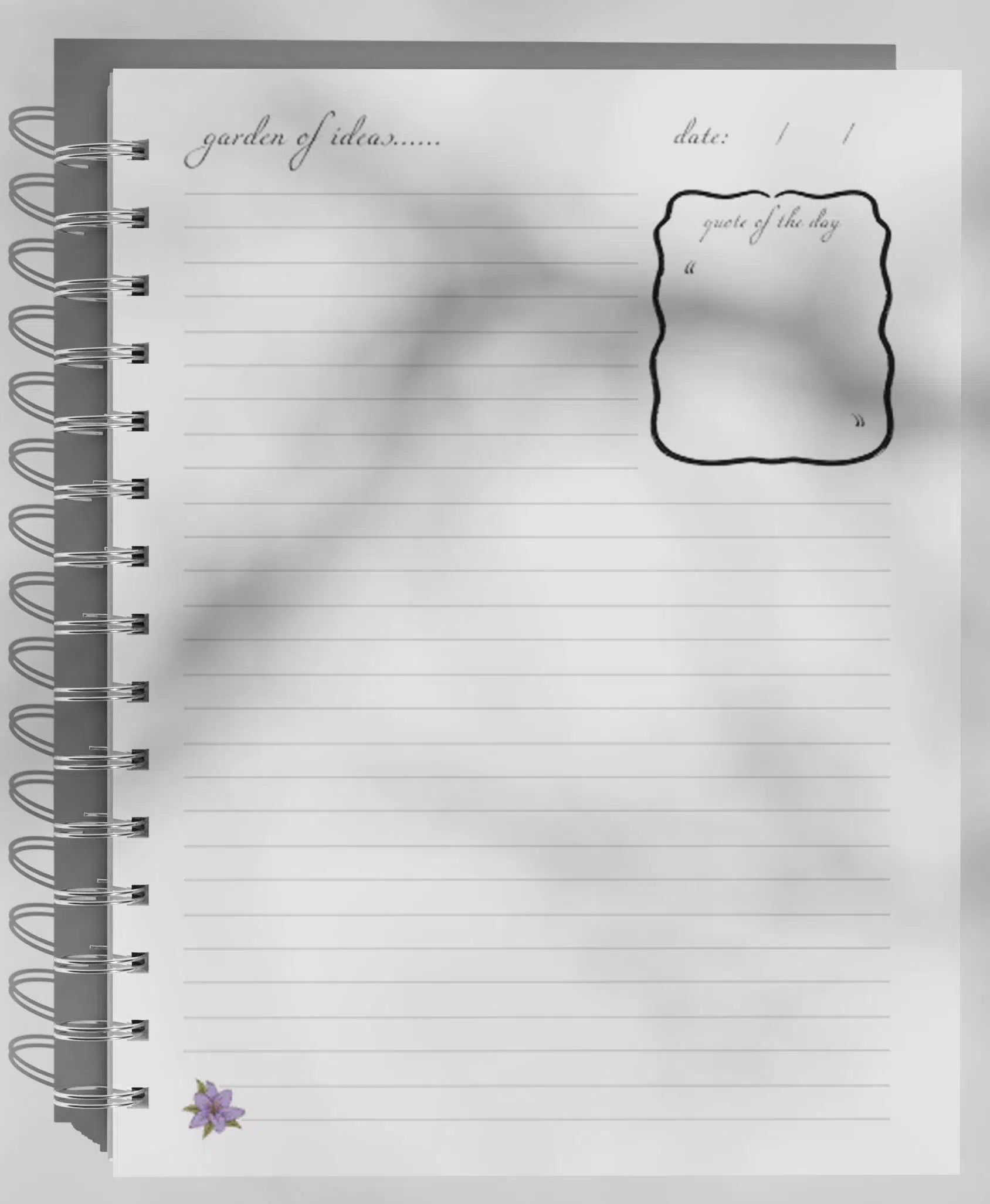 Cahier Floral Pastel Rigide A5 - Élégance Créative