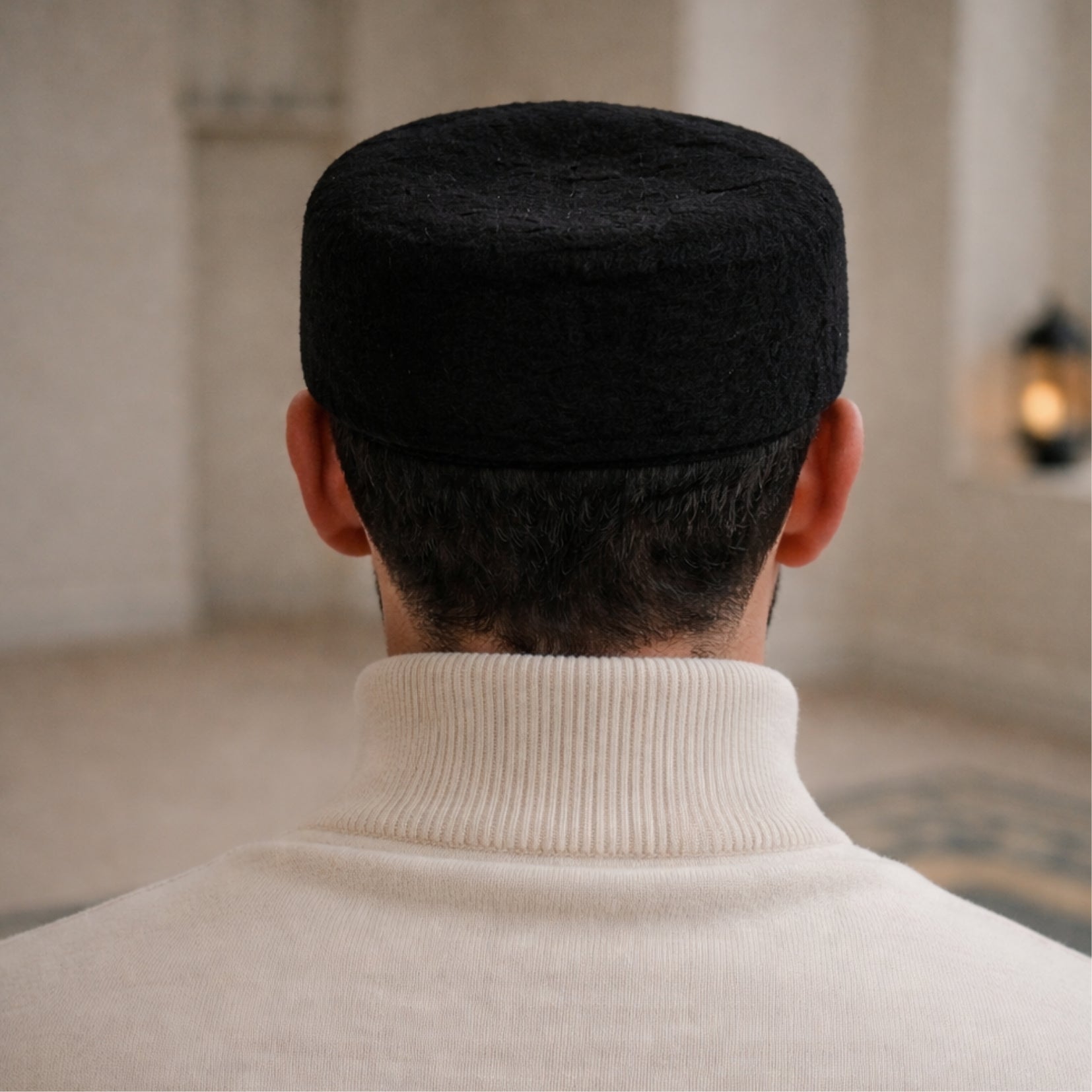 Coffret Coran noir avec marque-page à l’ambre et chechia