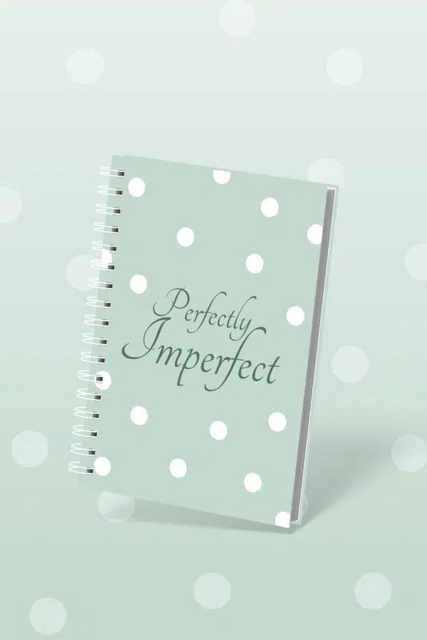 Carnet Parfaitement Imparfait - Design Mint à Pois Blancs