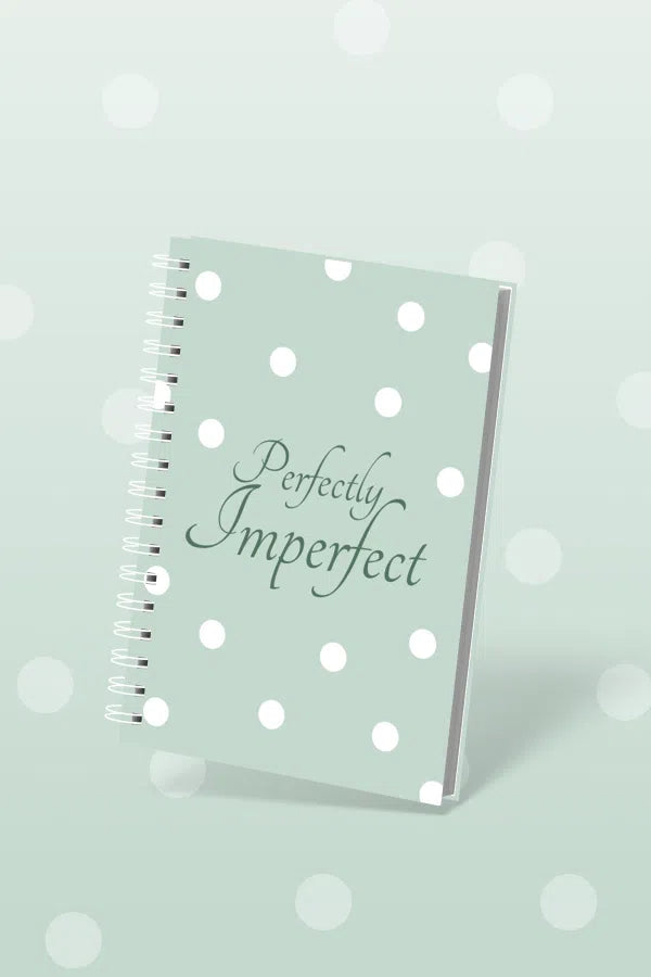 Carnet Parfaitement Imparfait - Design Mint à Pois Blancs