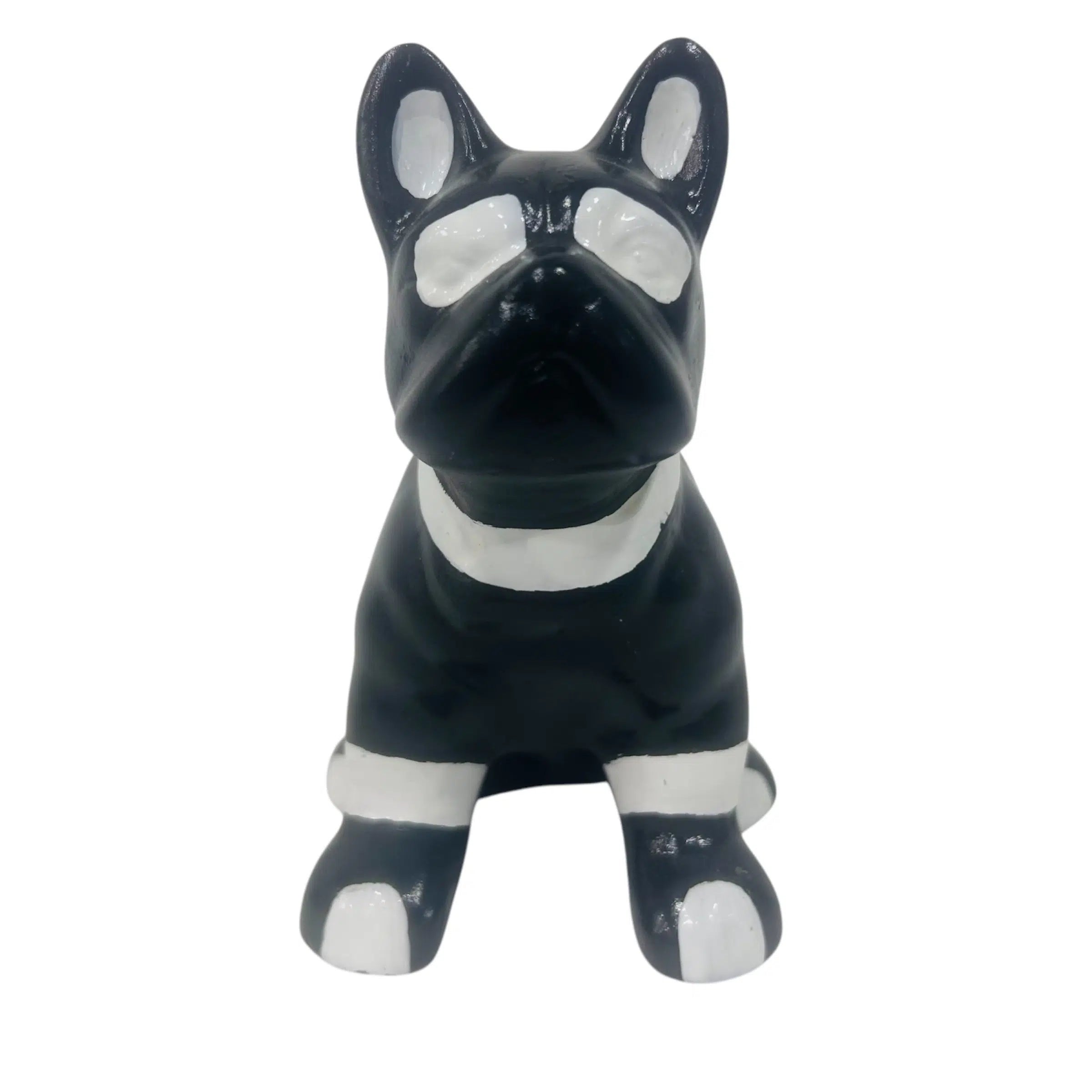 Bouledogue Noir & Blanc « Graphic Chic » peint à la main