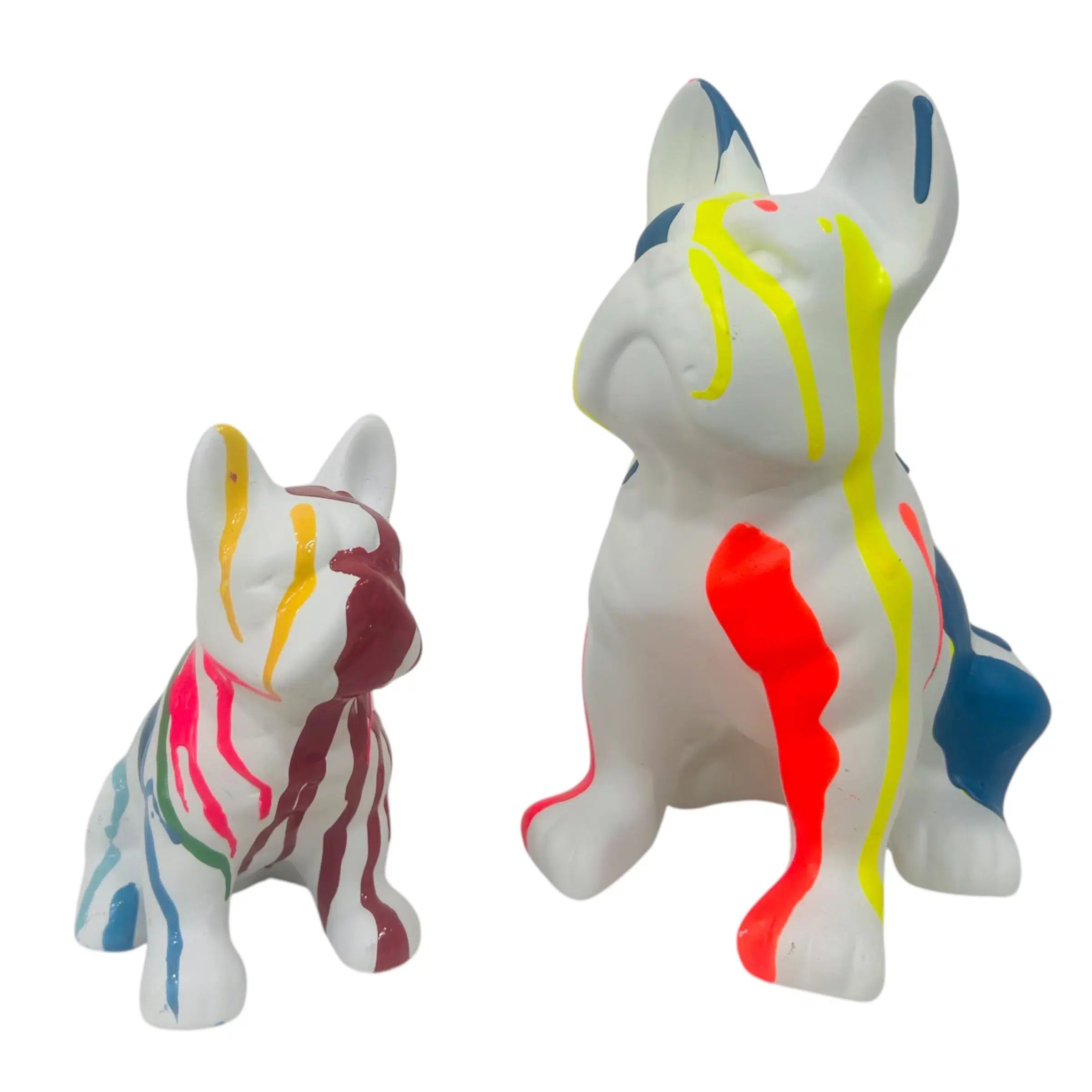 Bouledogues Splash art - 2 StatueS décoratives
