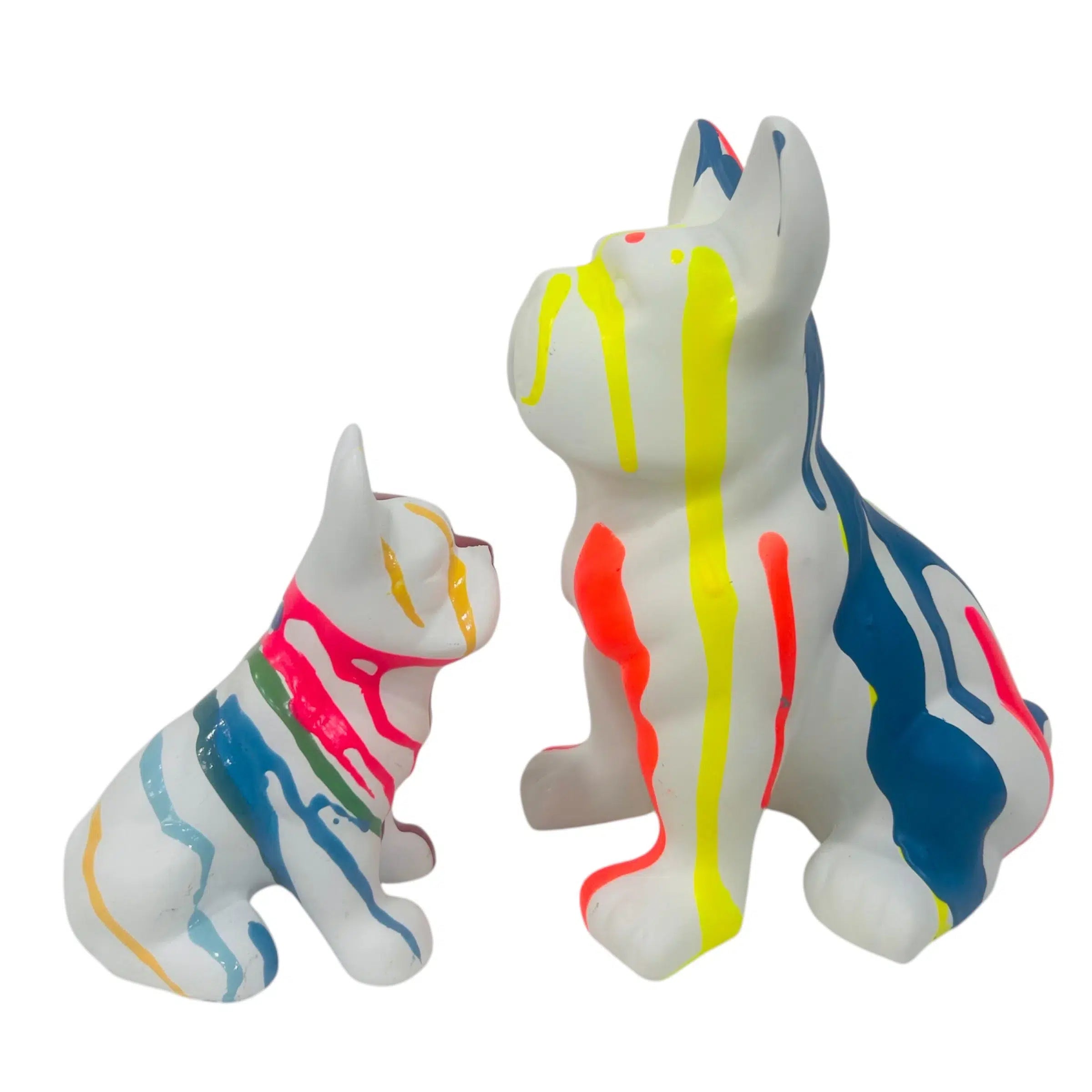 Bouledogues Splash art - 2 StatueS décoratives