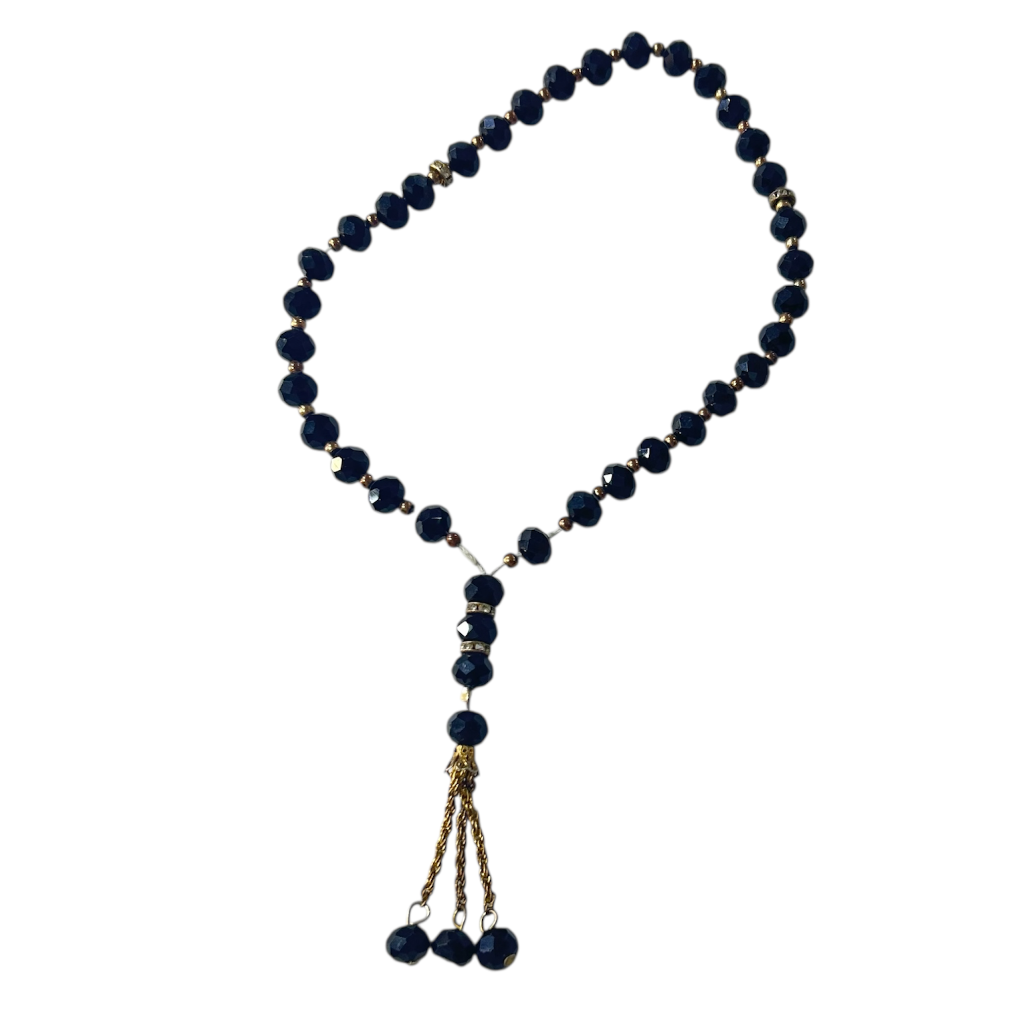 Chapelet raffiné en cristal noir
