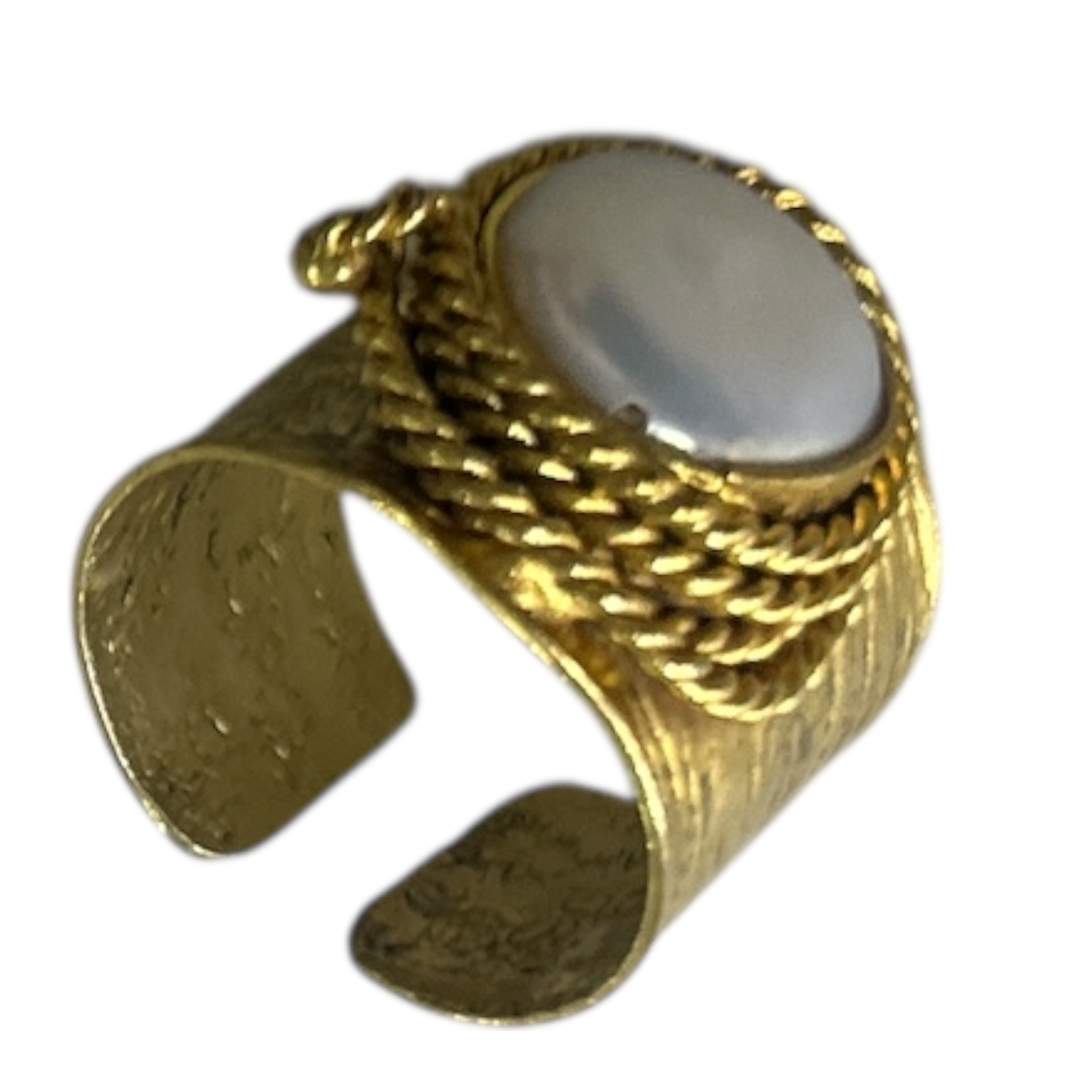 Bague en cuivre et nacre