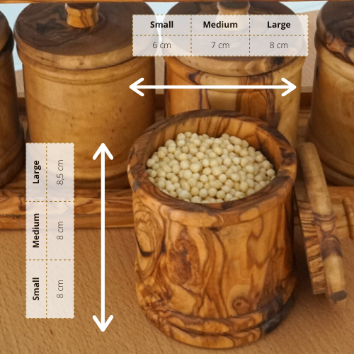 Étagère Boites a Épices En Bois D'olivier