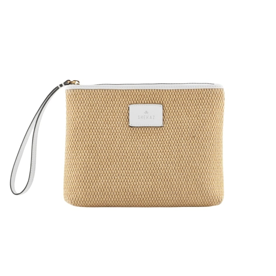 Pochette Shekaz en Fibres Naturelles : Élégance Durable avec Doublure en Coton (19 x 23 x 6 cm)