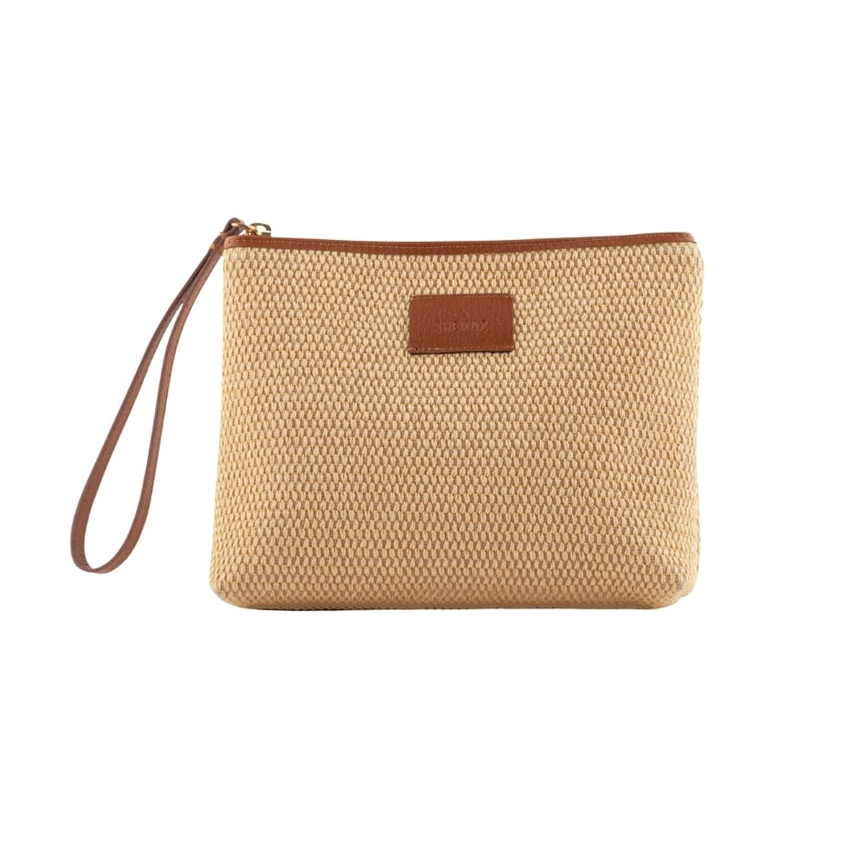 Pochette Shekaz en Fibres Naturelles : Élégance Durable avec Doublure en Coton (19 x 23 x 6 cm)