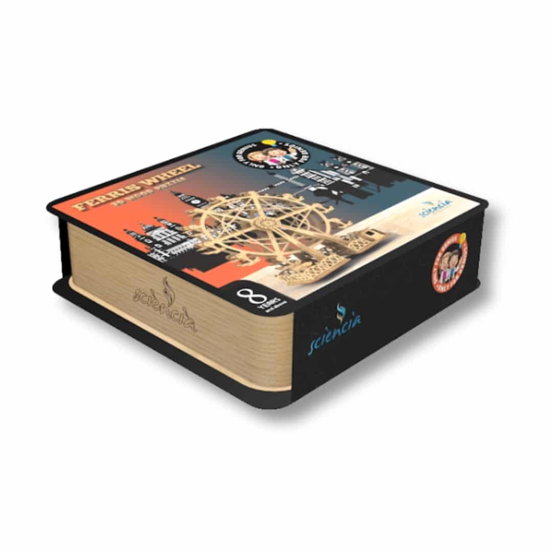 Puzzle 3D grande roue en bois jeu éducatif et maquette décorative 137 pièces