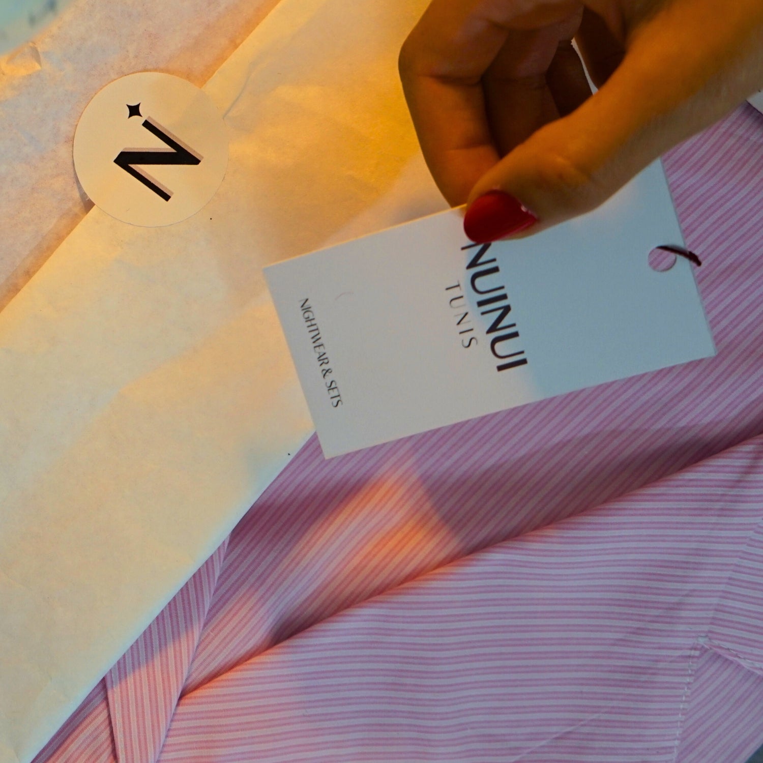 Pyjama coton luxe avec des rayures blanches