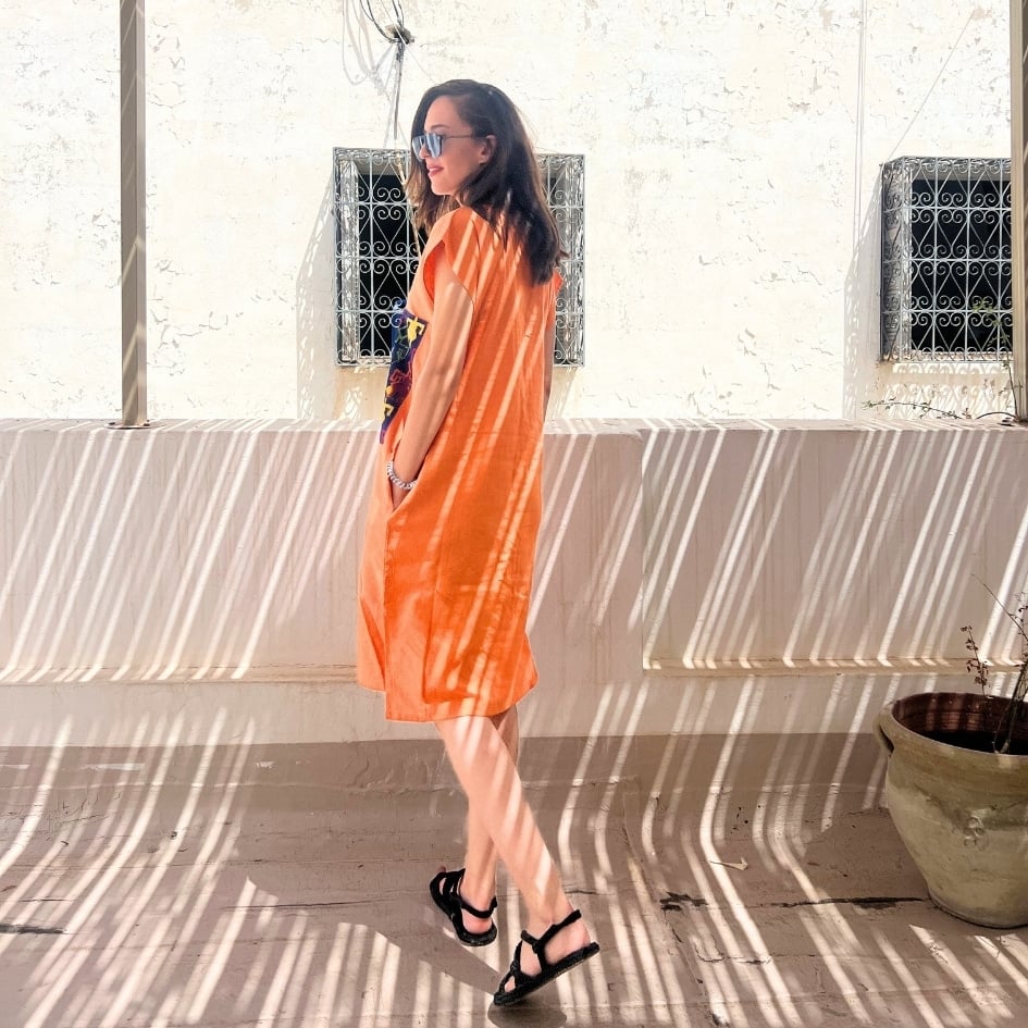 Robe longue Orangé Jebba Tunisienne