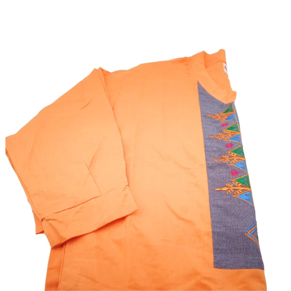 Robe longue Orangé Jebba Tunisienne - artisanat Tunisien fait main | ILEYCOM