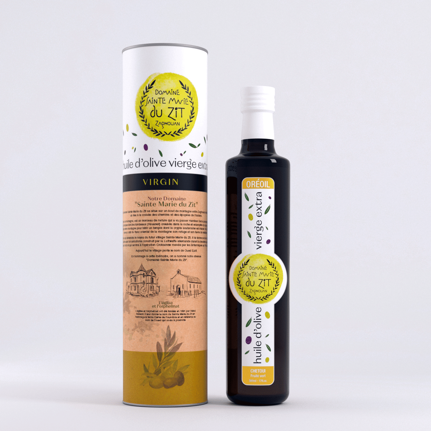 Coffret "Oréoil" huile d’olive vierge extra chétoui (500ml)