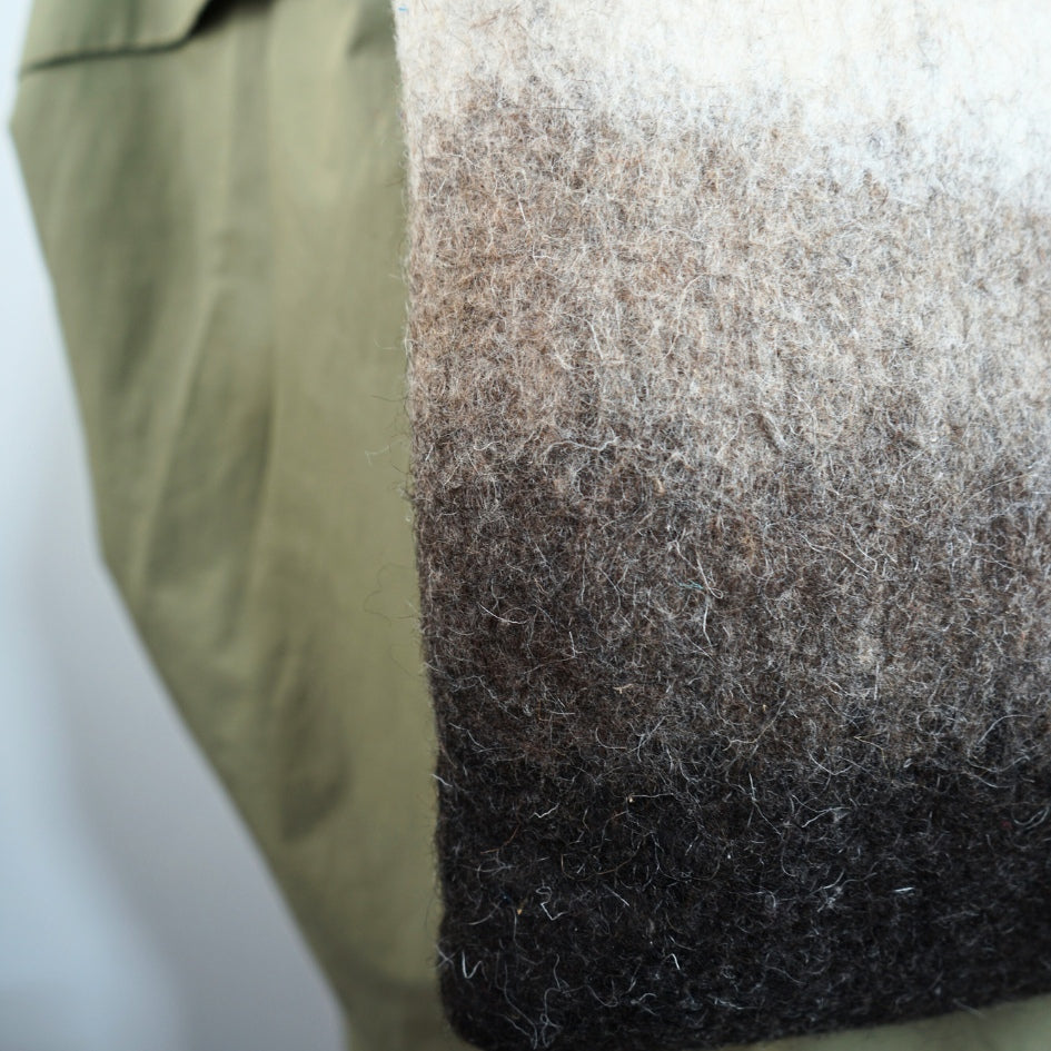 Sac à main en laine feutrée dégradé naturel