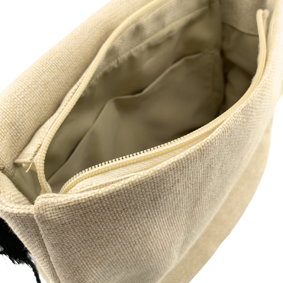 Sac brodé avec motifs multicolores
