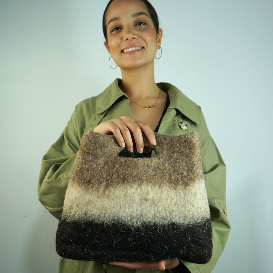 Sac Cabas Oasis Sac en laine feutrée réversible